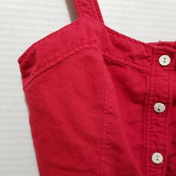 Zara dress Small button up front sleeveless peplum ruffle hem thick strap mini - Picture 3 of 12